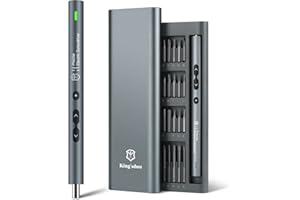 Kingsdun Mini Electric Screwdriver, 62 in 1 Cordless Precision Power Screwdriver with 48 Bits, Rechargeable Electrical Screwdriver Repair Tool Kit with LED Lights Magnetic Mat for Phones PC Laptops