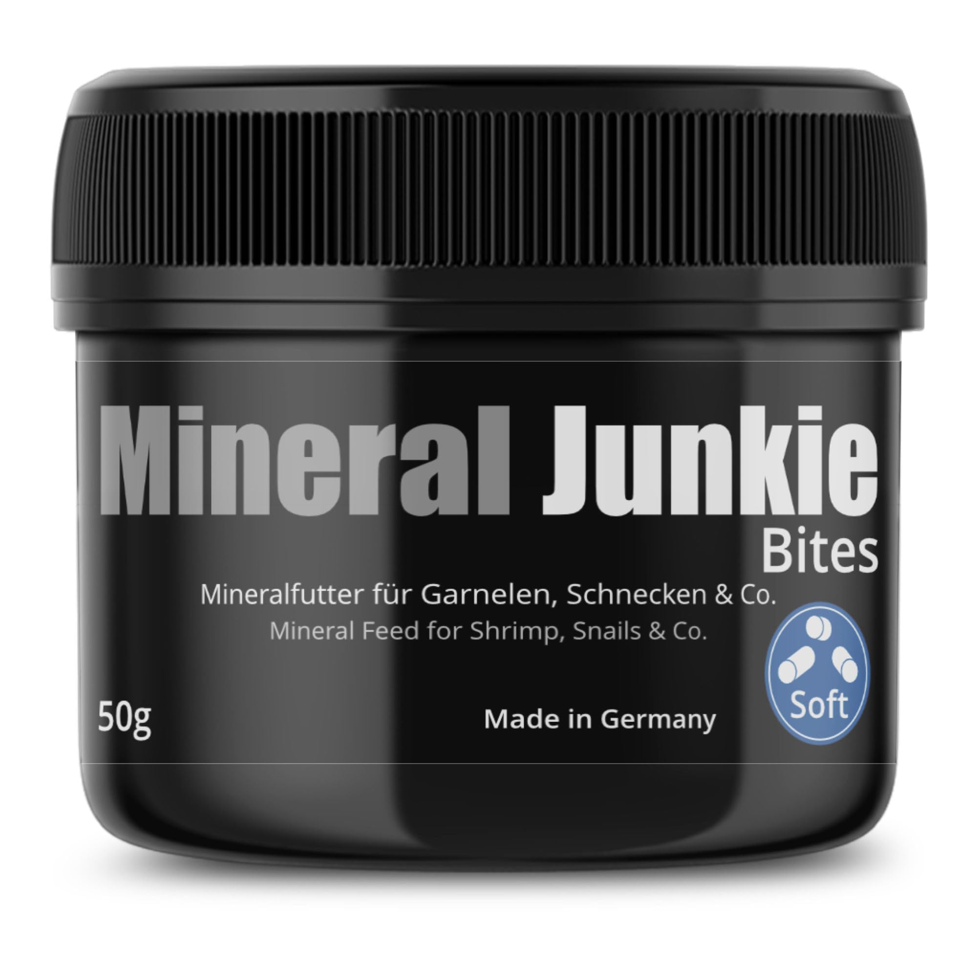 GlasGarten Mineral Junkie Bites | 50g - Complementary feed for shrimps & snails, supplementary food/rearing food with minerals, soft bites