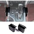 PIUGILH Gear Shifter Console Side Storage Box Transmission Organizer Tray for Ford Ranger 2015-2021, Interior Accessories, Black, 2PCS