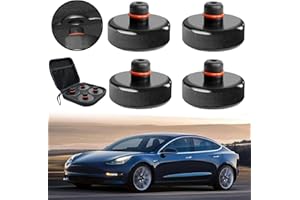 BOEKEY Lifting Pad for Tesla Model 3/Y/S/X (2016-2025) - Upgraded Jack Rubber Adapter Tool With Storage Box, Pucks for Tesla Accessories - Protects Battery & Chassis (4 PCS)