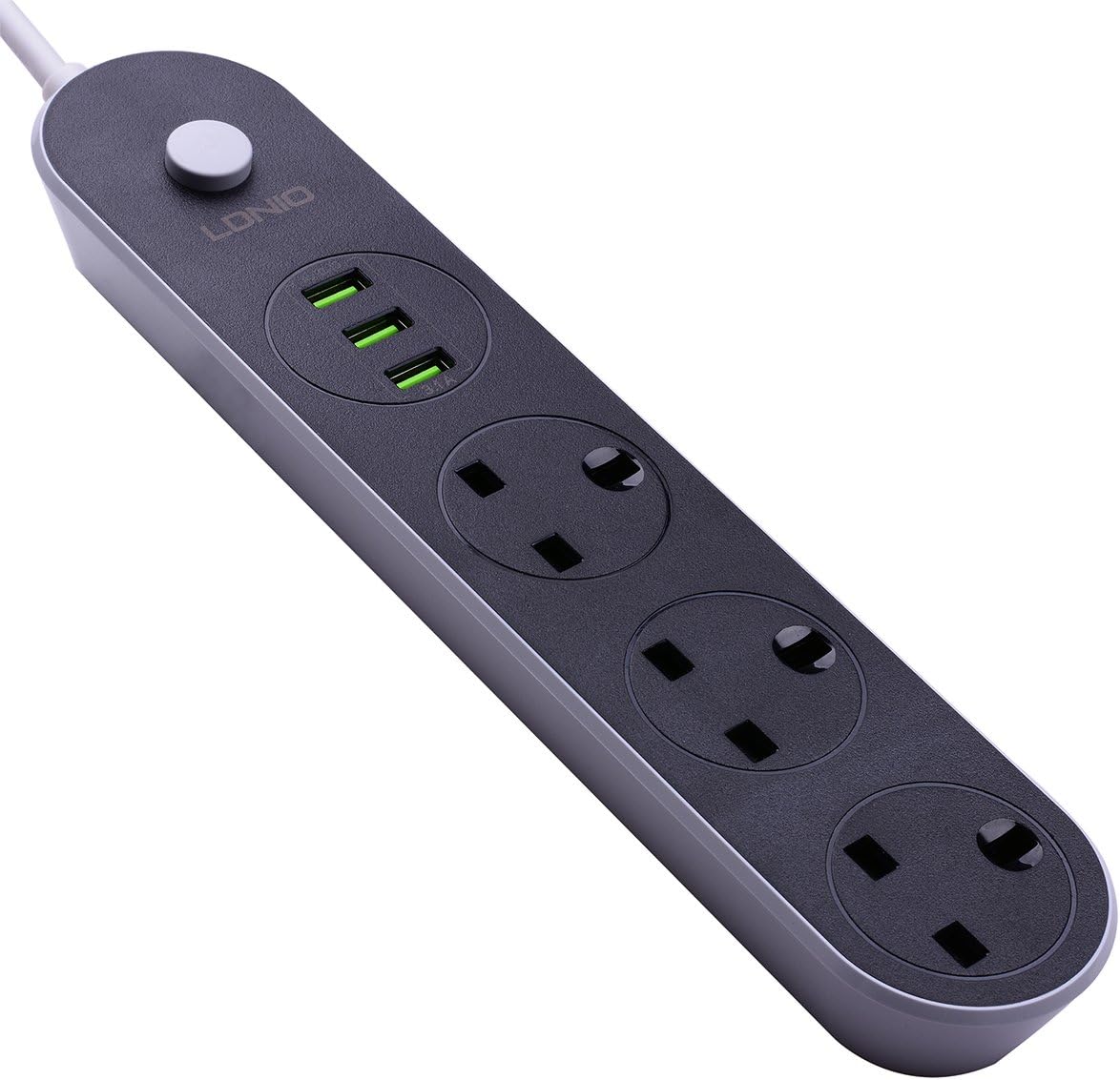Power Strip, YOTOC 3 Way Outlet & 3 USB Extension Lead Surge Protector