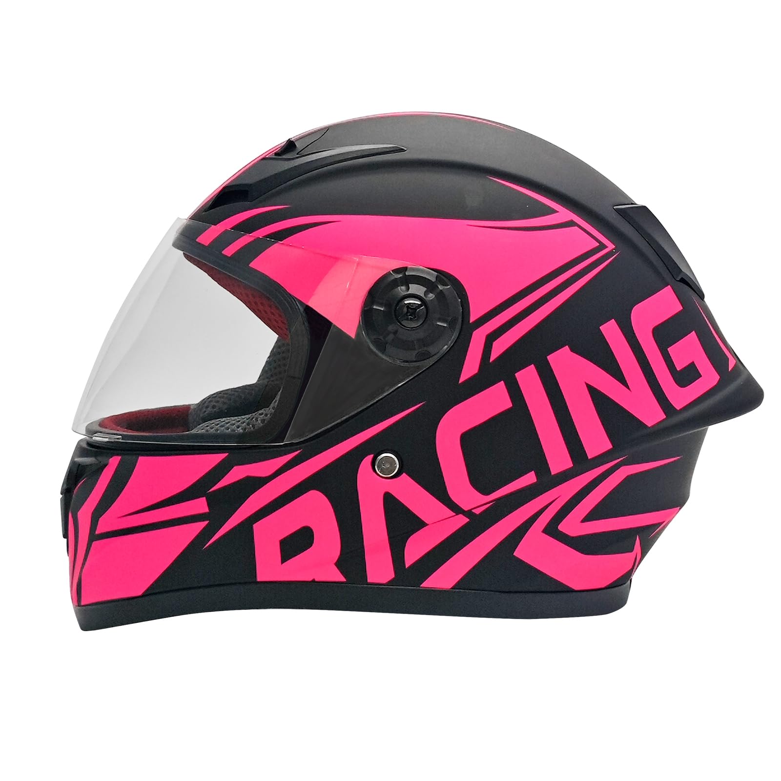 Photo 1 of Fashion Kids Motorcycle Helmets Teen Motor-Bike Scooter Biker BMX Four Wheels Full Face Helmets Boys Girls DOT Approved (Pink Small)
