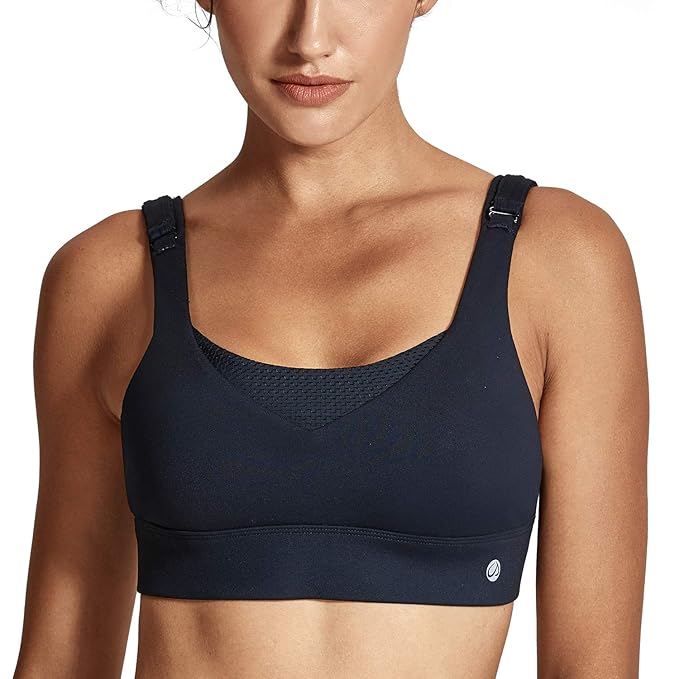 CRZ YOGA Damen Starken Halt Sport BH Yoga BH - Gepolstert Ohne Bügel und Push Up