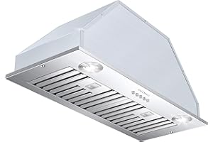 EALLMALL Range Hood Insert 36 Inch, 700 CFM Range Hood Insert, Ducted/Ductless Convertible Vent Hood Insert, Ultra-quiet Insert Range Hood, Hood Range Insert, Stainless Steel Range Hood, FC-36