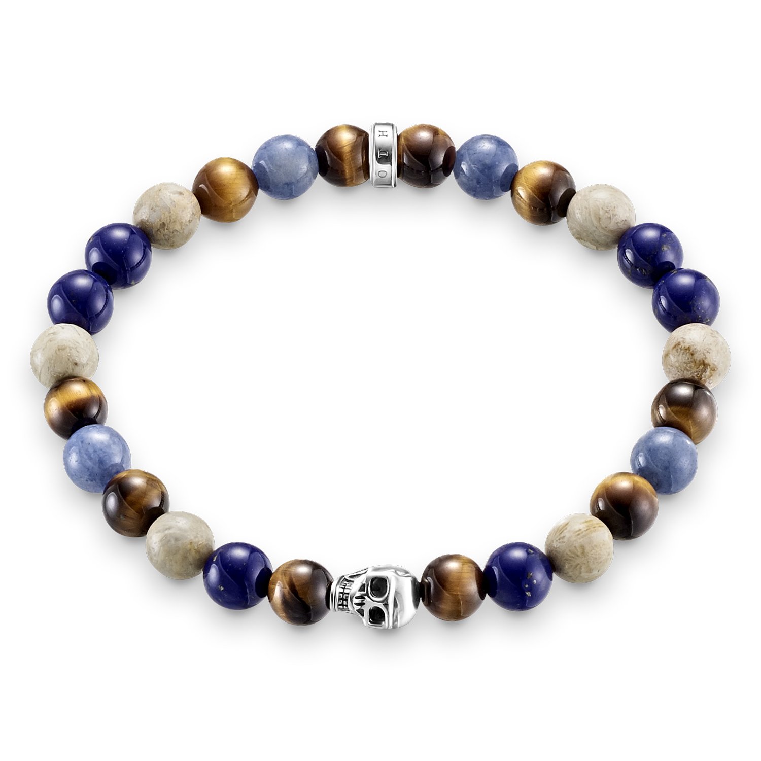 Thomas Sabo bracelet skull 925 Sterling Silver, Blackened