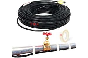 TOPDURE 3ft 7w/ft Constant Wattage Pipe Heat Cable - CSA/ETL Certified, Energy-Saving for Metal & Water-Filled Plastic Pipes, Keeps Water Flowing at -40°F, 120V