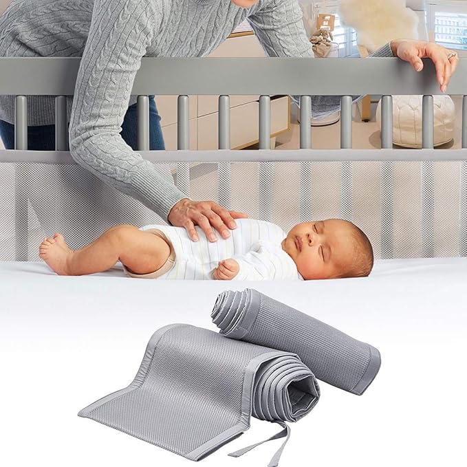 Baby Crib Bumper, Adjustable Soft Crib Bumper Pads Full