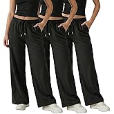 Common Stitch 3 Pack Sweatpants Women, Wide Leg Womens Sweatpants, Workout - Yoga Pants (Available in Plus)