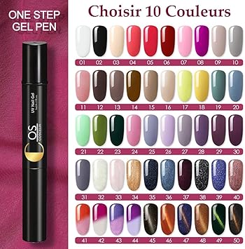 Choisir 10 Couleurs Saint Acior 10pc Stylo Vernis à Ongles One Step Gel 3 En 1 Gel Pen Vernis Semi Permanent Température Changement Yeux De Chat