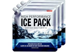 ABOXOBOG Reusable Ice Packs for Coolers Long Lasting Gel Freezer Packs for Cooler Bag Backpacks, Lunch Box, Cooler Bag, Keeps Food Cold Fresh (Set of 3)