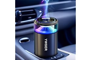 YWSER 2025 Upgraded Smart Car Air Freshener Diffuser, New Car Smell Air Freshener Long Lasting, Auto On/Off, Adjustable Modes, Car Scent with 8 Ambient Lights, Car Diffusers for Essential Oil(Grapefruit)