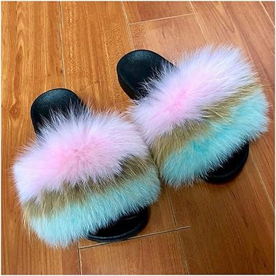 raccoon fur slides amazon