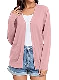 TASAMO Women's Solid Button Down Long Sleeve