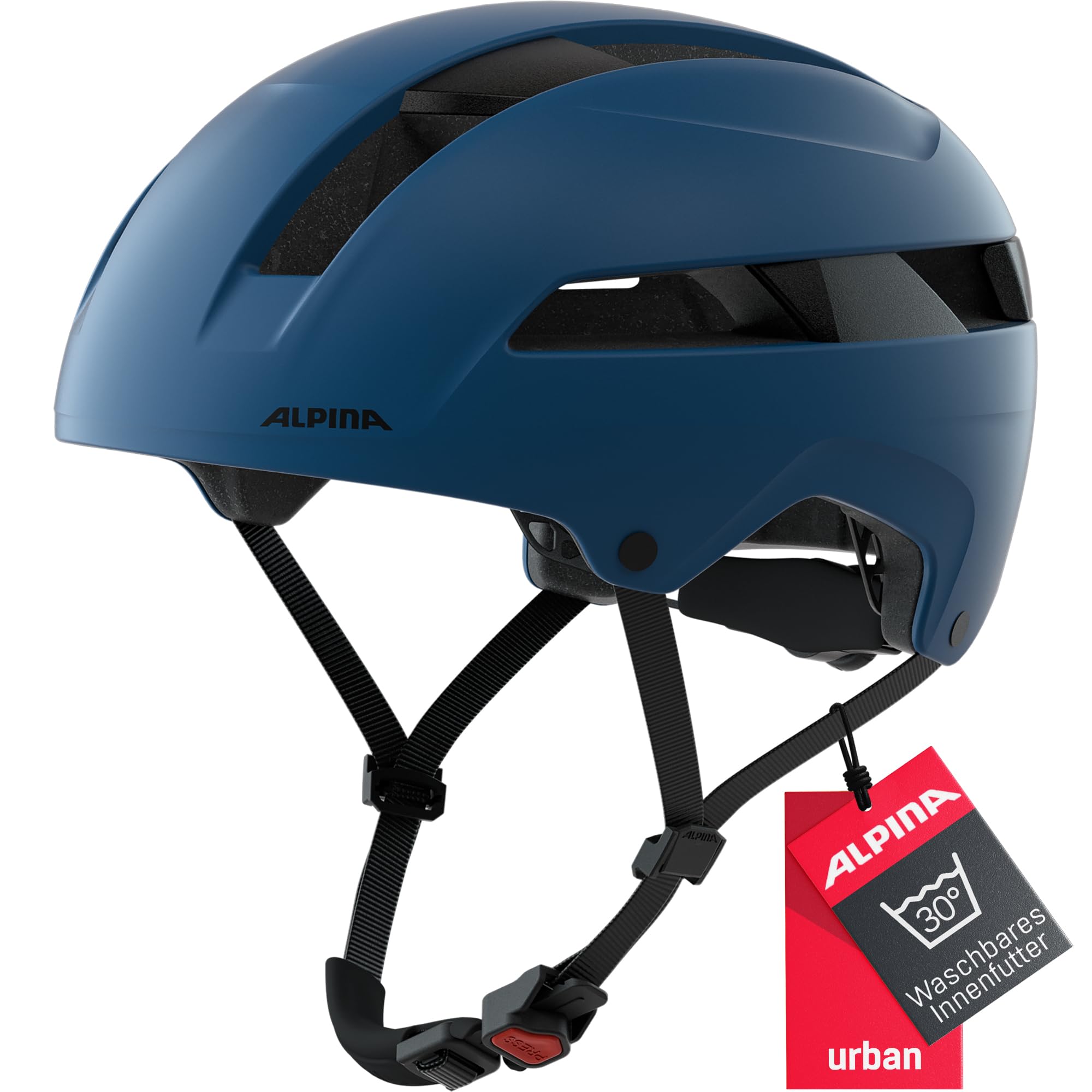 ALPINA Unisex - Adults, SOHO cycling helmet, navy matt, 51-56 cm