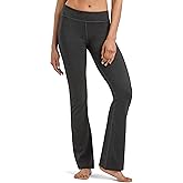 Fishers Finery Women's Organic Cotton Blend Bootcut Yoga Pant; Athletic Casual Pant