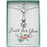 MOM & THREE DAUGHTERS Basset Hound Women's Necklace Silver Pewter Charm | Handcrafted 22 Inch Stainless Steel Saturn Chain | Adorable Silver Toned Mixed Metal Paw Print Bale | Great Choice for Anyone