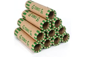 L LIKED 118 PCS Preformed Coin Wrappers Rolls-Dimes