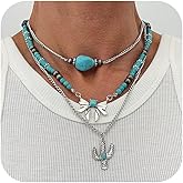 Roe Dolph Western Jewelry for Women Turquoise Jewelry Statement Western Necklace Earrings Set Boho Long Necklace Cowgirl Outfits Country Concert Outfits