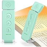 Glocusent 12 LED Rechargeable Book Light, Clip-on Reading Light with 5 Colors & 5 Brightness Levels, Up to 100Hrs Runtime, Eye-Caring Reading Lights for Books in Bed, Perfect for Book Lovers, Kids