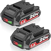JGSPJ 3.0Ah Replacement for SKIL 20V Battery BY519701 BY519702 BY519601 BY519603,Compatible with SKIL PWRCore 20 Volt Lithium Battery(2Pack)
