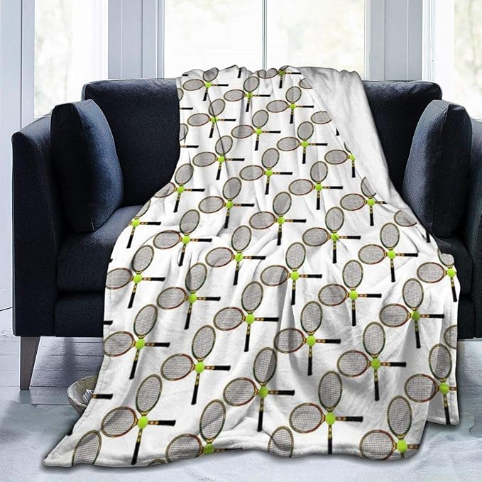 LodiSFOA Tennis Fleece Blanket Throw Lightweight Blanket