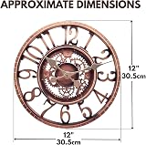 Garden Mile Bronze 30cm Waterproof Outdoor Wall Clock with Roman Numerals view 3