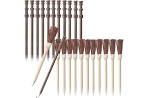 COL-PARY Cosplay Party Supplies Set - Wand Ballpoint Pen, Broom Ballpoint Pen Bulk for Kids Student Teen Halloween Party, Birthday Party Favors，School Rewards-24pcs in all