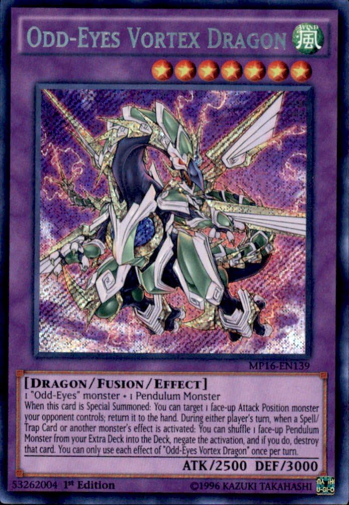 Yu-Gi-Oh! - Odd-Eyes Vortex Dragon (MP16-EN139) - Mega Pack 2016 - 1st ...