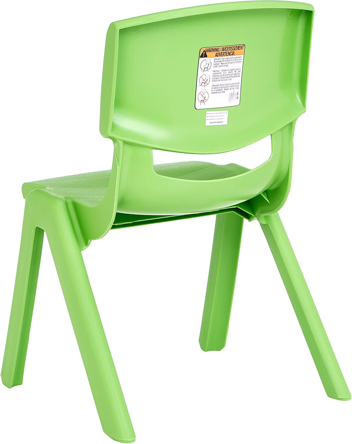  Basics 10 Inch School Classroom Stack Resin Chair, Green, 6-Pack: Industrial & Scientific