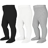 Mini angel Baby Tights Cable Knit Tights Baby Leggings Seamless Cotton Stockings Pantyhose 3/4 Pack for Infants Toddlers 0-5T