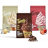 TASTI High-Protein Ice Cream Mix - Chocolate, Vanilla, &amp; Strawberry Sugar Free Ice Cream Powder - Made for Ninja Creami, Soft Serve Mix with <150 Calories (6-Pack, 2 of Each Flavor)