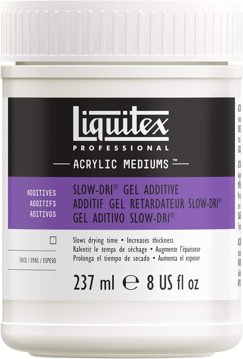 Liquitex 125408 Professional Slow-Dri Gel Retarder Effects Medium, 237 Ml,transparent, Purple, 237 ml (Pack of 1)