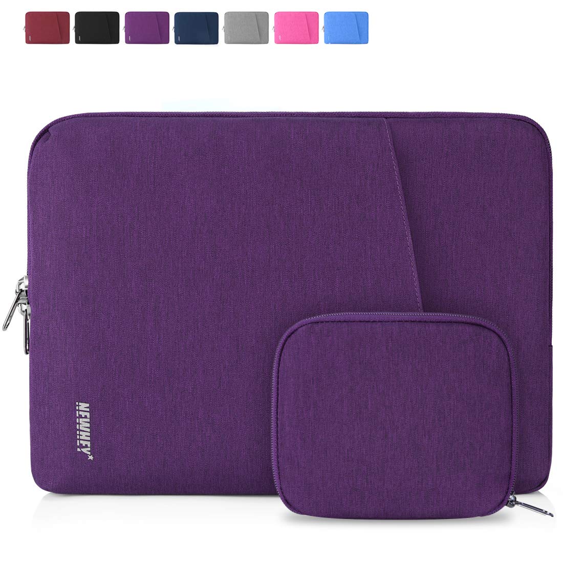 NEWHEY Laptop Sleeve Case 14 Inch Water Repellent Laptop Cover Bag Shock Resistant Notebook Protective Bag with Small Case Purple