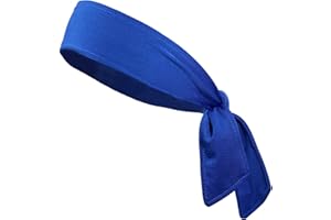 Kenz Laurenz Headbands Tie on Headband for Women Men Running Athletic Hair Head Band Elastic Sports Sweat Basketball Sweatband Stetchy Yoga Workout Sweatbands Adjustable Non-Slip Moisture Wicking