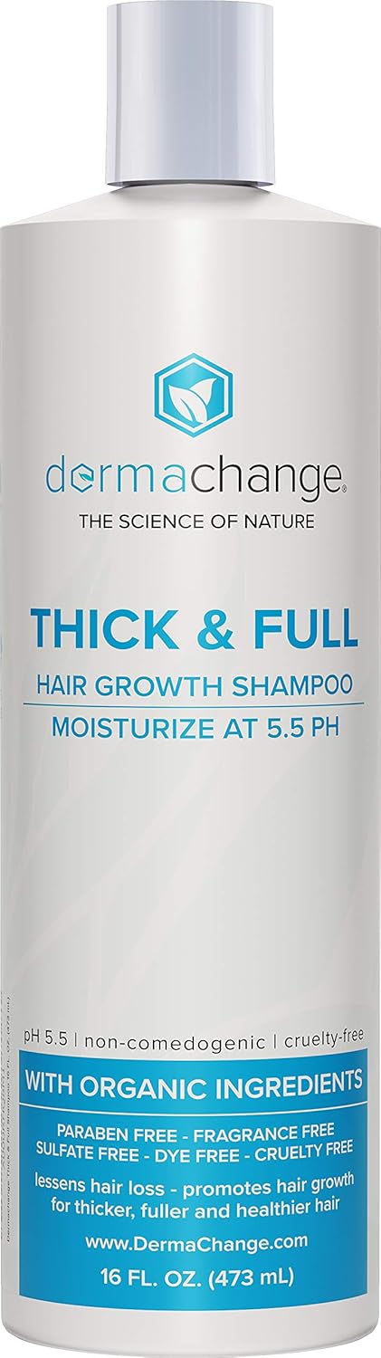 Thick and Full Hair Growth Shampoo - with Organic Vitamins for Hair Growth - For Color Treated Hair - Paraben, Gluten and Sulfate Free - Hair Loss Treatments - Supports Regrowth (16oz) - Made in USA