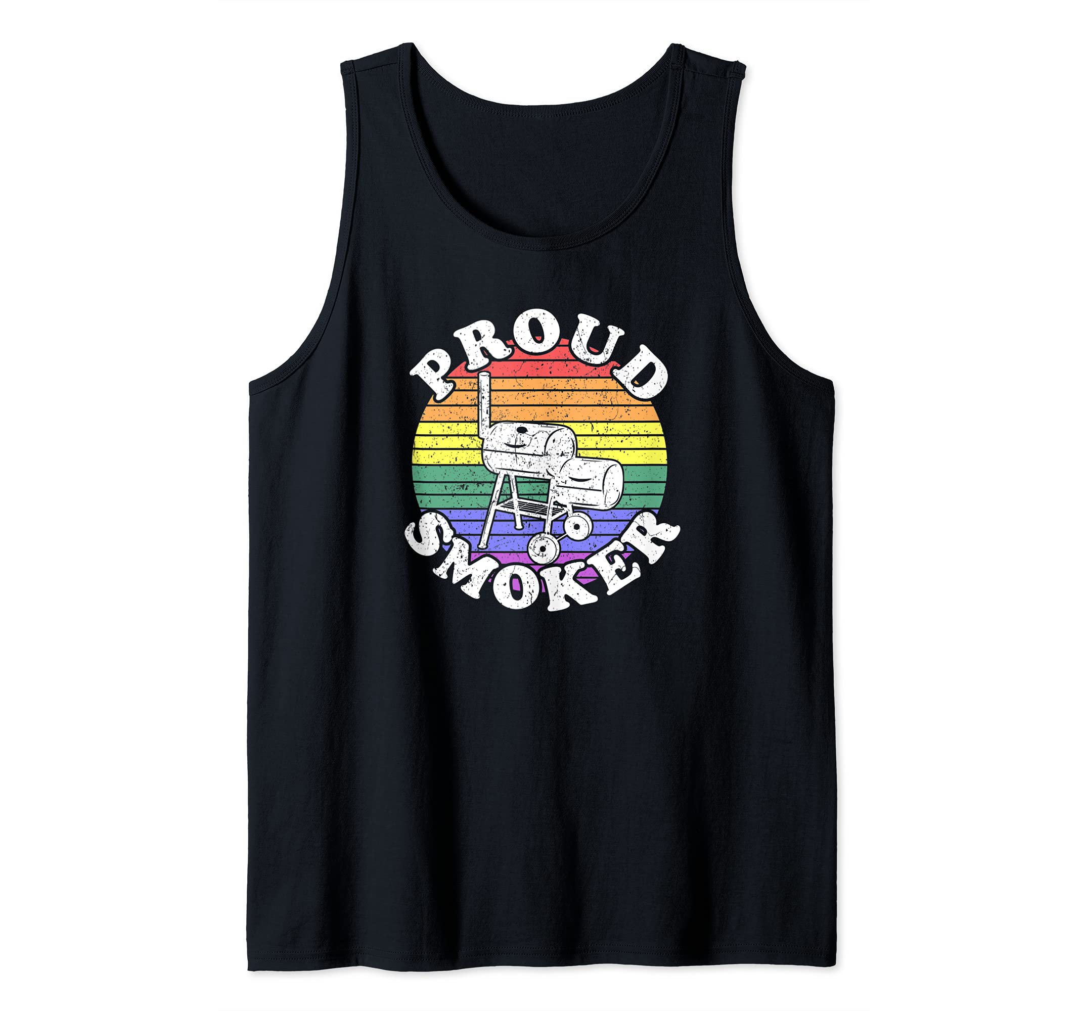 Proud Smoker Retro LGBT BBQ Smoker Tank Top