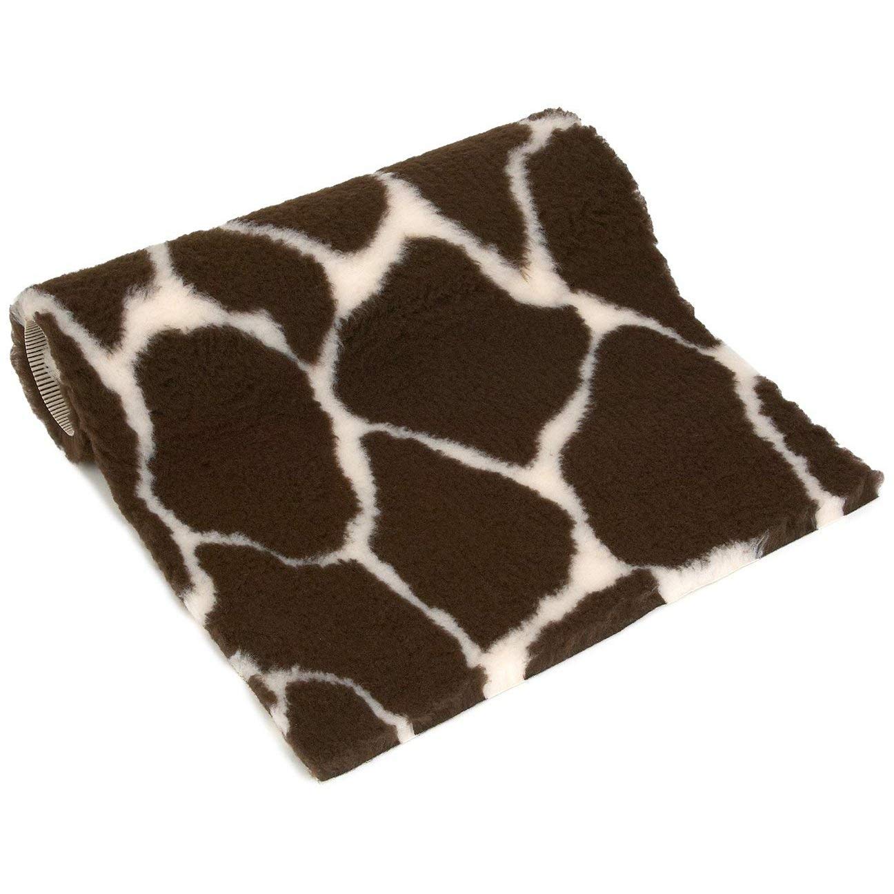 Petlife Non-Slip Vetbed for Dog/ Cat, 26 x 20-inch, Giraffe Print, Brown with Cream