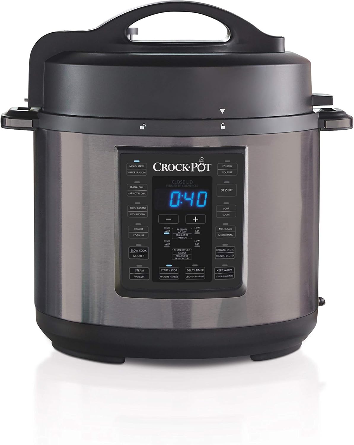 Black Crock Pot 6 Quart Digital Programmable iStir Stirring System Slow