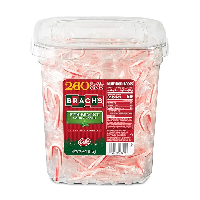 Brach's Mini Candy Canes Tub, 260 Count Grocery