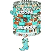 Shcsdr 9 Pcs Bracelets for Women Colorful Heishi Stretch Stackable Elastic Layering Friendship Bracelet Party Favors Jewelry Gift Party Supplies