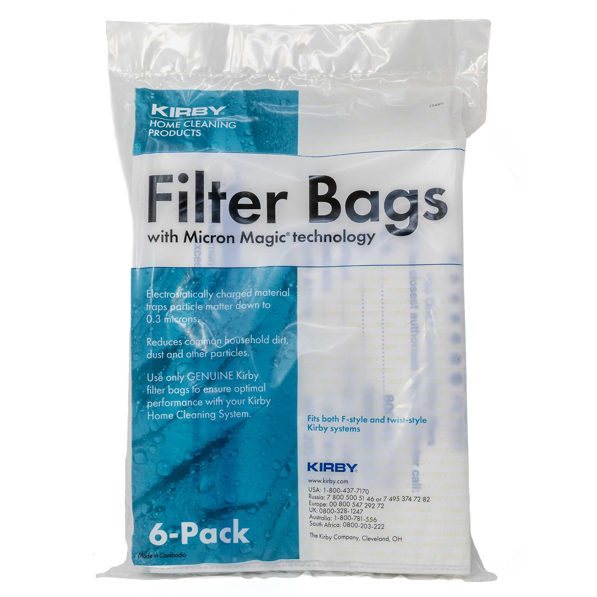 Kirby, Micron Magic Hepa Filtration with MicroAllergen Technology Vacuum Bags Pack of 6