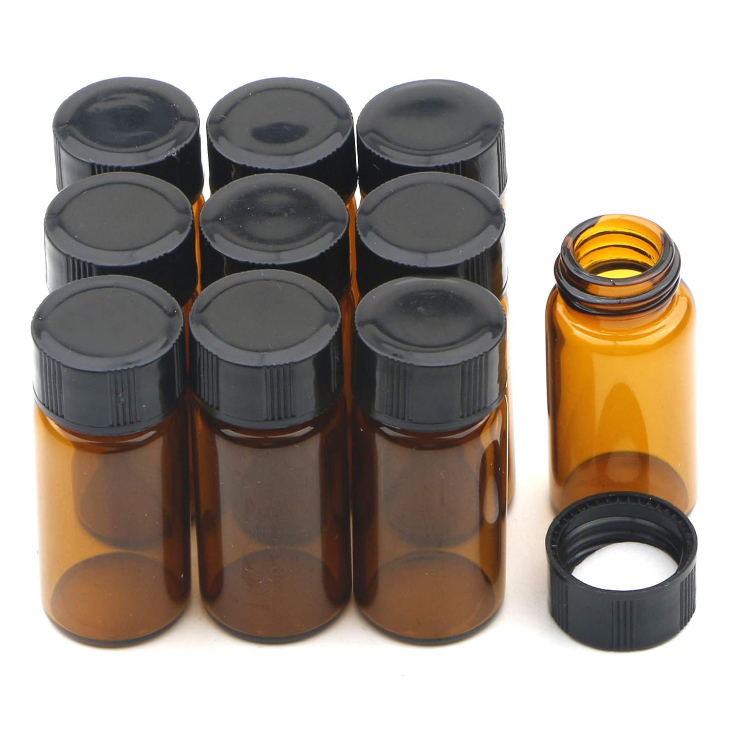 Liquid Sample Collection Glass Bottles Vials Screwcap Brown Bottles