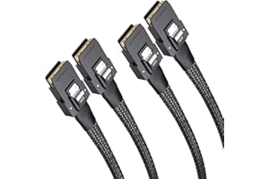 Internal Mini SAS SFF-8087 Cable 2.6Feet/0.8m, with Sideband, Foldable, Flexible, 2 Pack
