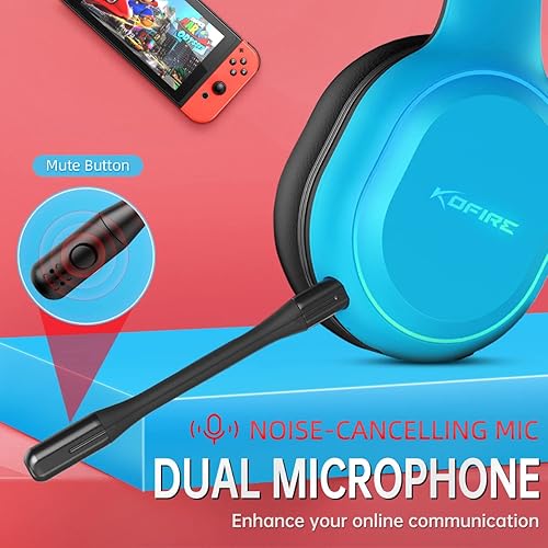 KOFIRE UT-01 Wireless Gaming Headset for Nintendo Switch Lite OLED