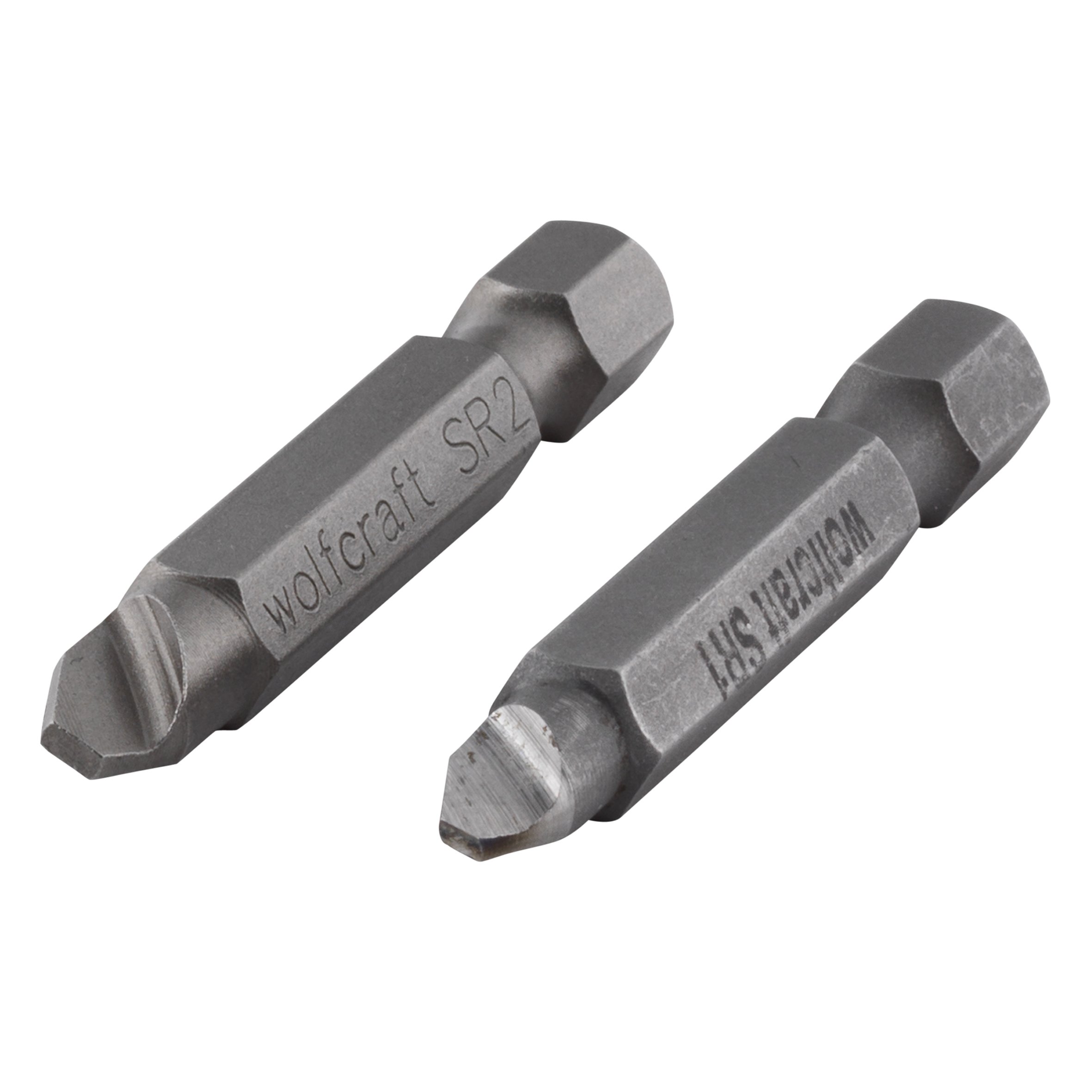 wolfcraft Screw Remover Set for Screws with Damaged Drive Profile, 2 Pcs. I 2982000 I 2 bits with Special Design, SR 1 / SR 2