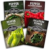 4 Pepper Collection Seed Vault - Non-GMO Heirloom