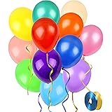 100 Pack Assorted Color Balloons, 12 Inches Rainbow Colorful Balloons Premium Latex Balloons Multi Color Party Balloon Arch
