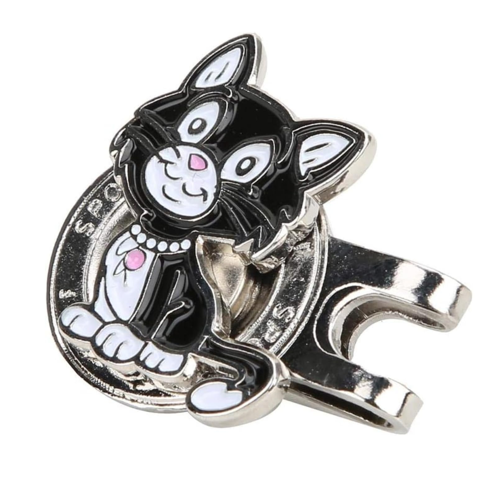 VIFERR Magnetic Golf Hat Clips Metal Kitten Animal Golf Cap Clips Golf Ball Marker for Women Men Golfers Hats Bags Caps Visor Belt Pocket