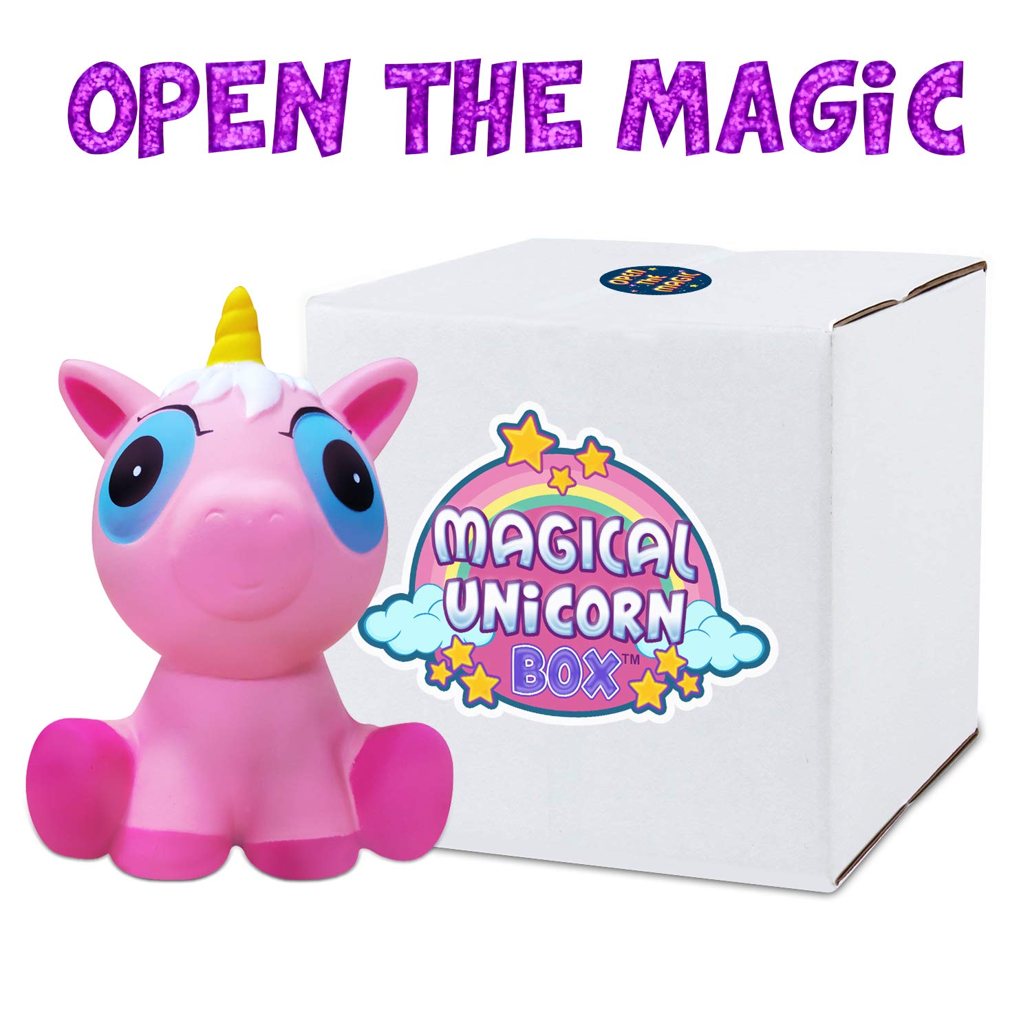 Cute Jumbo Pink Unicorn Squishy Slow Rising with Birth Certificate| Pooping Unicorn | Exclusive AR Unicorn Stickers and More Unicorn Stuff | Stress Reliever Toy and Gift