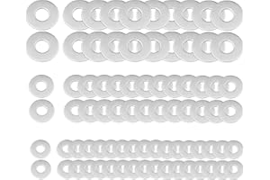 Mulutoo Metal Stamping Blanks 150 Pcs Silver Round Washers Set Aluminum Flat Washers,Round Stamping Tags with Center Hole for Bracelet DIY Craft Jewelry Making,Screw Fastening,3 Size